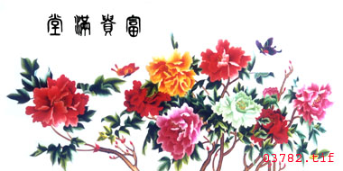 富貴滿堂蘇繡  牡丹裝飾畫(huà)圖案  牡丹刺繡畫(huà)圖案