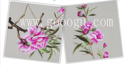 牡丹花的顏色過渡自然、繡工精細(xì)展現(xiàn)牡丹國(guó)花之韻!